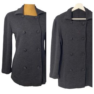 Gruppo GFT Grey Wool Made in Italy Double Breasted Blazer Sweater Cardigan M